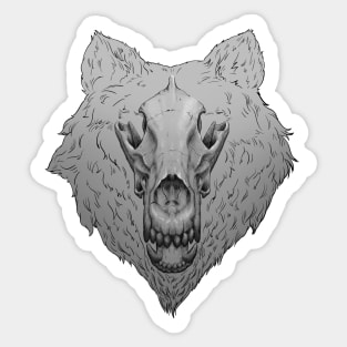 Wolfskull Original Design #3 Sticker